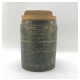 PRIMITIVE STONEWARE POTTERY CROCK