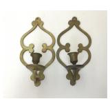 VTG PAIR GATCO INDIA SOLID BRASS CANDLEHOLDERS
