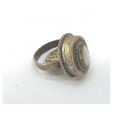 ABALONESTERLING SILVER POISON RING