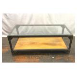 Heavy iron wood and glass table