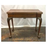 ANTIQUE MAHOGANY CARD TEA TABLE