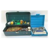 ASSORTED TOOLS, GREEN TOOLBOX