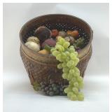 LARGE BASKET OF FAKE FRUIT