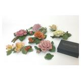 VTG CAPODIMONTE PORCELAIN FLOWERS