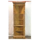 91" two piece lighted corner shelf