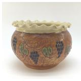 ROCKHOUSE POTTERY GRAPE BOWL SEAGROVE NC