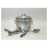 VTG ITALIAN HAMMERED ALUMINUM ICE BUCKET TOOLS