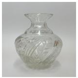 ANTIQUE CLEAR CUT CRYSTAL VASE