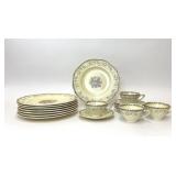 19 PCS CROWN DUCAL FLORENTINE FERNCROFT CHINA SET