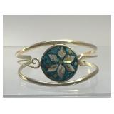 STERLING SILVER TURQUOISE BANGLE11.8g