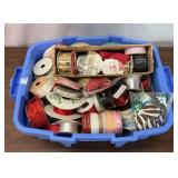 BOX LOT ASSORTED CRAFTING RIBBON