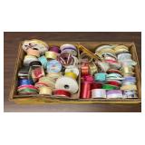BOX LOT ASSORTED CRAFTING RIBBON