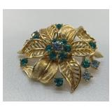 1960S LISNER RHINESTONE BROOCH