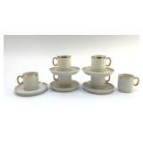 ROYAL CROWN MIDAS TOUCH CUPS, SAUCERS