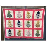 SUNBONNET SUE, APPLIQUï¿½  ANTIQUE QUILT
