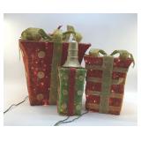 LIGHTED CHRISTMAS BOXES 17"