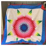 VTG TEXAS STAR HANDMADE QUILT