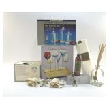 CANDLES AND CORDIAL GLASSES
