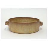 VTG BROWN HANDMADE CERAMIC DOUBLE HANDLED DISH