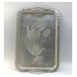 HAMMERED ALUMINUM TULIP TRAY