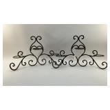 WROUGHT IRON LOADED CANDLEHOLDERS 16"