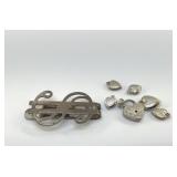 STERLING MONEY CLIP AND HEART CHARMS