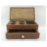 ANTIQUE WOOD CASH BOX