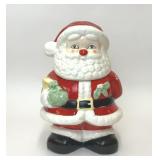 VTG HAND PAINTED CERAMIC SANTA CLAUS COOKIE JAR