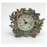 JEWELED QUARTZ BUTTERFLY CLOCK