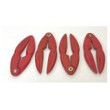 4 VTG RED LOBSTER CRAB CLAW CRACKERS