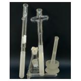 TEST TUBES, MORTAR AND PESTLE
