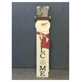 RUSTIC WOOD SNOWMAN WELCOME SIGN 48"