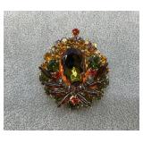 JULIANA D&E TOPAZ HELIOTROPE BROOCH