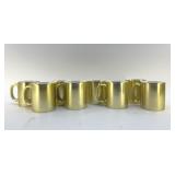 8 GOLD COFFEE CUPS