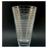 MODERN ITALIAN GLASS RIBBED VASE