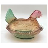 MULTICOLOR HEN ON A NEST