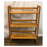 WOODEN 3 TIER FOLDING BOOKSHELF