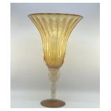 HUGE ITALIAN ART GLASS CHALICE VASE