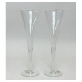 PRINCESS HOUSE CRYSTAL MILLENNIUM CHAMPAGNE FLUTES