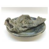FLOWERS POTTERY FISH ON A PLATE