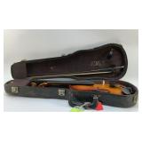 VIOLIN WITH CASE, BOW