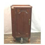 WOODEN ROLLING CORNER CABINET BEDSIDE CUPBOARD