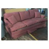 RED STRIPED PULL OUT SOFA
