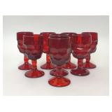 VTG VIKING GLASS GEORGIAN RUBY RED GLASSES