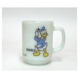 VTG PEPSI DONALD DUCK MILK GLASS COFFEE MUG