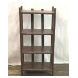 VTG ARTS AND CRAFTS BROWN WOODEN BOOKSHELF