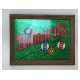 VTG FOIL ART BILLIARDS POOL SIGN
