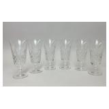 6 CLEAR CRYSTAL ICED TEA GLASSES