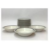 12 RALPH LAUREN BLACK CAFE STRIPE BOWLS