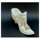 1970ï¿½s FENTON PANSY, HANDPAINTED LADIES SLIPPER